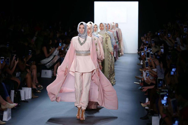 Haute couture abayas on the runways of rare Saudi fashion&nbsp;show